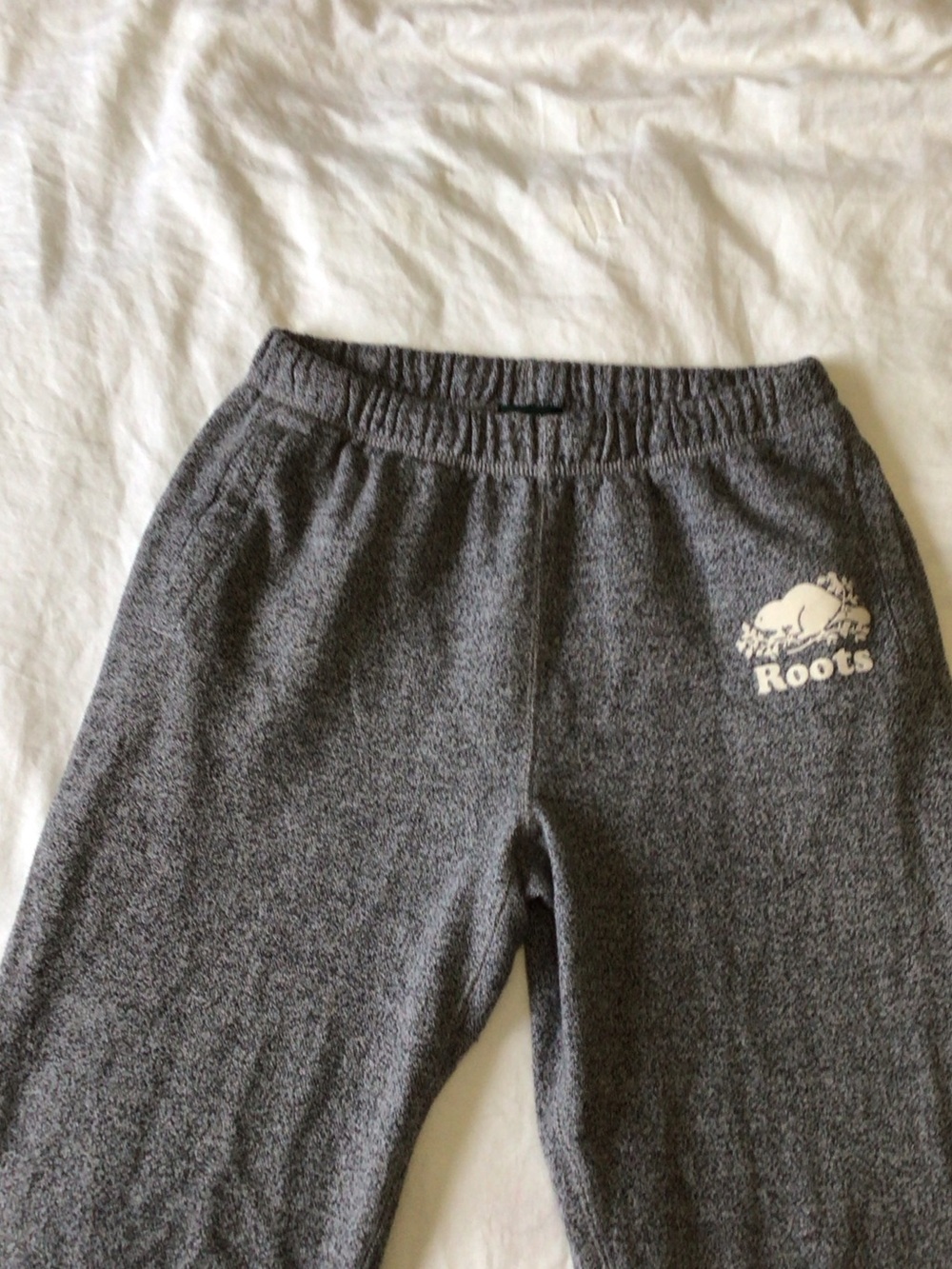 Roots Men’s XXS Heather Gray Joggers with Logo